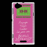 Coque Sony Xperia L Plaquage Bonus offensif-défensif Rose