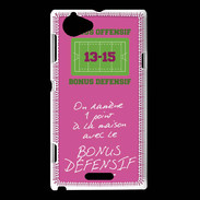 Coque Sony Xperia L 1 point bonus offensif-défensif Rose