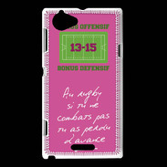 Coque Sony Xperia L Le combat Bonus offensif-défensif Rose