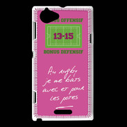 Coque Sony Xperia L Les potes Bonus offensif-défensif Rose