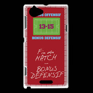 Coque Sony Xperia L Fin de match Bonus offensif-défensif Rouge
