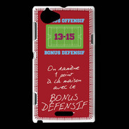 Coque Sony Xperia L 1 point bonus offensif-défensif Rouge