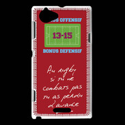Coque Sony Xperia L Le combat Bonus offensif-défensif Rouge