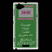 Coque Sony Xperia L Plaquage Bonus offensif-défensif Vert