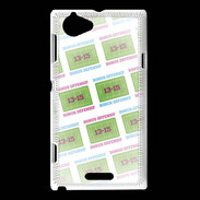 Coque Sony Xperia L Dégradé Bonus Offensif-défensif Blanc