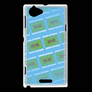 Coque Sony Xperia L Dégradé Bonus Offensif-défensif Bleu
