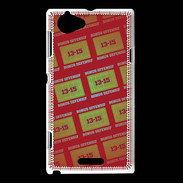 Coque Sony Xperia L Dégradé Bonus Offensif-défensif Rouge