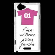 Coque Sony Xperia L Pilier gauche Bonus offensif-défensif Blanc
