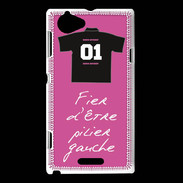 Coque Sony Xperia L Pilier gauche Bonus offensif-défensif Rose 2