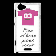 Coque Sony Xperia L Pilier droit Bonus offensif-défensif Blanc