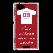 Coque Sony Xperia L Demi de mêlée Bonus offensif-défensif Rouge
