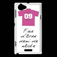 Coque Sony Xperia L Demi de mêlée Bonus offensif-défensif Blanc
