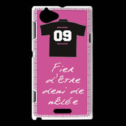 Coque Sony Xperia L Demi de mêlée Bonus offensif-défensif Rose 2