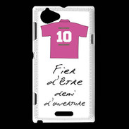 Coque Sony Xperia L Demi d'ouverture Bonus offensif-défensif Blanc