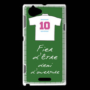 Coque Sony Xperia L Demi d'ouverture Bonus offensif-défensif Vert