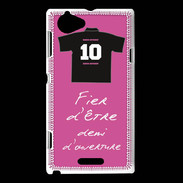 Coque Sony Xperia L Demi d'ouverture Bonus offensif-défensif Rose 2