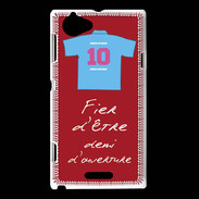 Coque Sony Xperia L Demi d'ouverture Bonus offensif-défensif Rouge 2