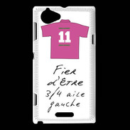Coque Sony Xperia L 3/4 aile gauche Bonus offensif-défensif Blanc