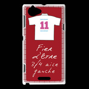 Coque Sony Xperia L 3/4 aile gauche Bonus offensif-défensif Rouge