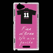 Coque Sony Xperia L 3/4 aile gauche Bonus offensif-défensif Rose 2