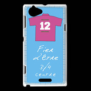 Coque Sony Xperia L 3/4 centre G Bonus offensif-défensif Bleu