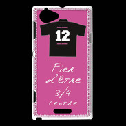 Coque Sony Xperia L 3/4 centre G Bonus offensif-défensif Rose 2