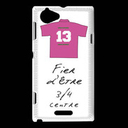 Coque Sony Xperia L 3/4 centre D Bonus offensif-défensif Blanc