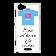 Coque Sony Xperia L 3/4 centre D Bonus offensif-défensif Blanc 2