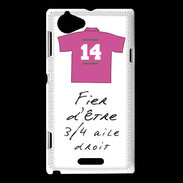 Coque Sony Xperia L 3/4 aile droit Bonus offensif-défensif Blanc