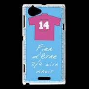 Coque Sony Xperia L 3/4 aile droit Bonus offensif-défensif Bleu