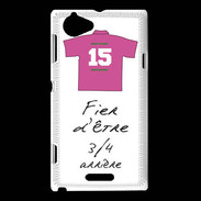 Coque Sony Xperia L 3/4 arrière Bonus offensif-défensif Blanc