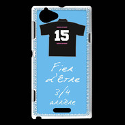 Coque Sony Xperia L 3/4 arrière Bonus offensif-défensif Bleu 2