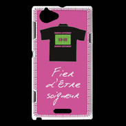 Coque Sony Xperia L Soigneur Bonus offensif-défensif Rose 2