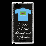 Coque Sony Xperia L Femme de rugbyman Bonus offensif-défensif Noir 2