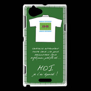 Coque Sony Xperia L Moi je l'ai épousé Bonus offensif-défensif Vert