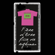 Coque Sony Xperia L Fille de rugbyman Bonus offensif-défensif Noir