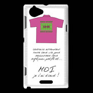 Coque Sony Xperia L Moi je l'ai élevé Bonus offensif-défensif Blanc
