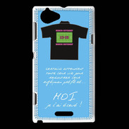 Coque Sony Xperia L Moi je l'ai élevé Bonus offensif-défensif Bleu 2