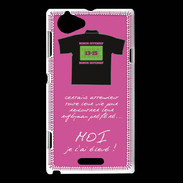 Coque Sony Xperia L Moi je l'ai élevé Bonus offensif-défensif Rose 2