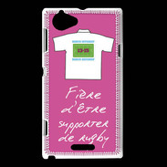 Coque Sony Xperia L Supporters Bonus offensif-défensif Rose
