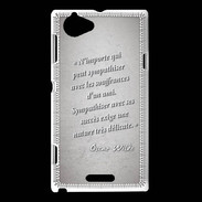 Coque Sony Xperia L Sympathiser Gris Citation Oscar Wilde