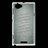 Coque Sony Xperia L Sympathiser Vert Citation Oscar Wilde