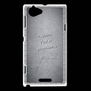 Coque Sony Xperia L Aimer Noir Citation Oscar Wilde