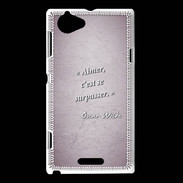 Coque Sony Xperia L Aimer Rose Citation Oscar Wilde