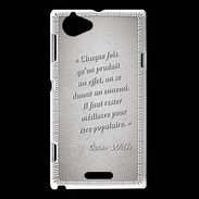 Coque Sony Xperia L Chaque fois Gris Citation Oscar Wilde