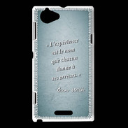 Coque Sony Xperia L Expérience Turquoise Citation Oscar Wilde