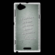Coque Sony Xperia L Expérience Vert Citation Oscar Wilde