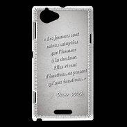 Coque Sony Xperia L Femmes émotions Gris Citation Oscar Wilde