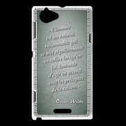 Coque Sony Xperia L Homme animal Vert Citation Oscar Wilde