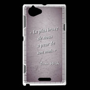 Coque Sony Xperia L Brave Violet Citation Oscar Wilde